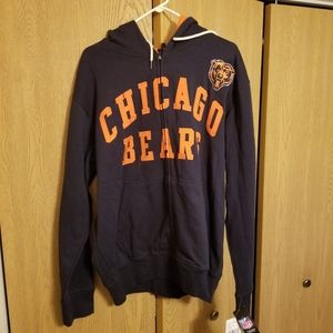 Chicago bears hooded Zip sweatshirt Large